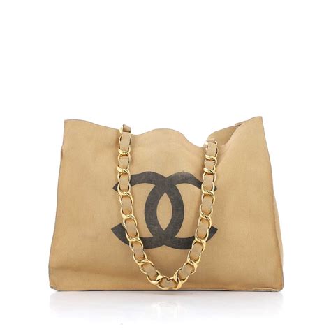 sac cabas chanel toile|Chanel sac boutique.